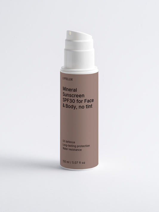 Mineral Sunscreen SPF30 for Face & Body, no tint